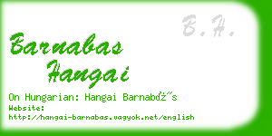 barnabas hangai business card